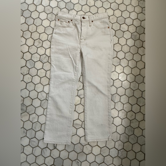 Madewell Denim - Madewell Cream Slim Semi Boot Denim Pants